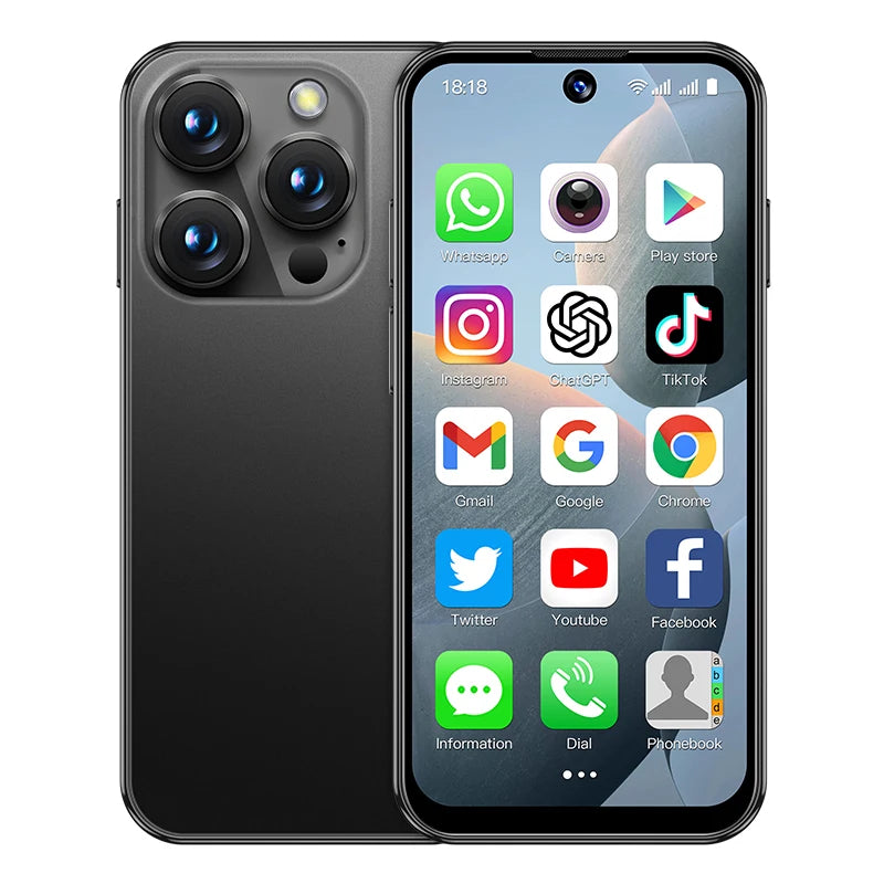 SOYES XS19 Mini Smartphone 3.88in 2GB RAM 16GB ROM Android10.0 With Facial Recognition Dual SIM Standby 3G Network Small Phone