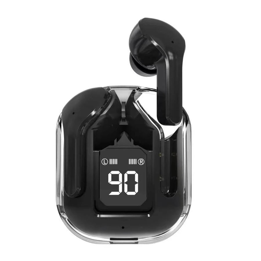 T2 Wireless Bluetooth Earphone Transparent HIFI Headphones LED Power Digital Display Stereo Sound Earphones for Phone