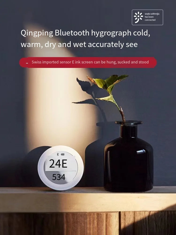 Qingping Temperature Humidity Sensor Digital High-precision Indoor LCD Screen Data Automatic Recording For Xiaomi Apple HomeKit