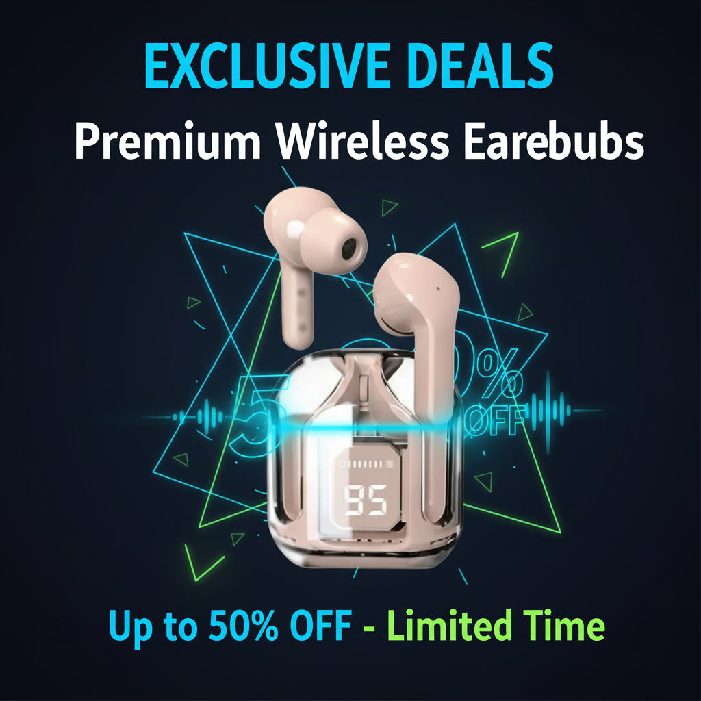 Exclusive Deals Wireless Earbuds Banner